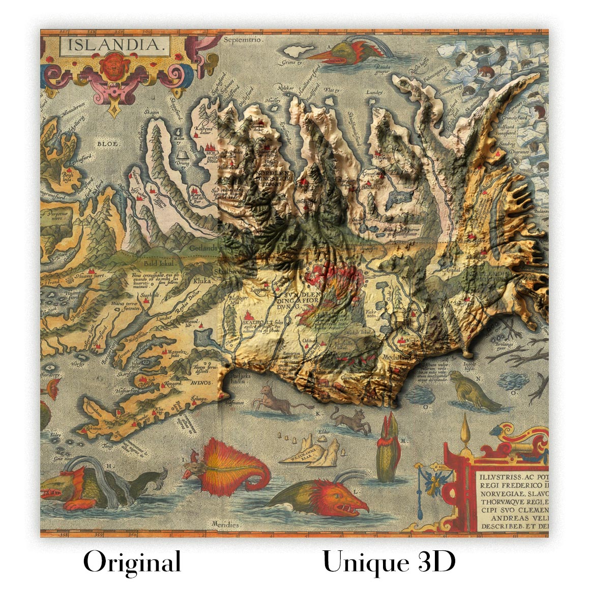 Image showing the difference between an Original map and a map that has undergone the Unique 3D transformation
